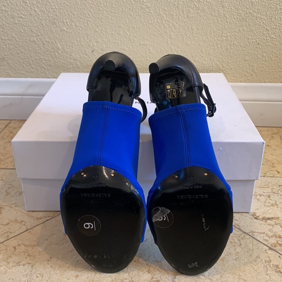 Balenciaga Electric Blue Nylon & Black Leather Heel - Picture 4 of 6